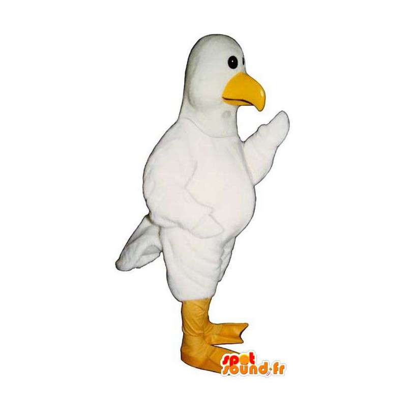 Mascot gaviota blanca gigante. Traje Gaviota - MASFR006790 - Mascotas del océano