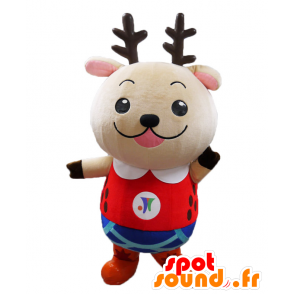 Nisshi-kun mascot, dog, reindeer colored dress - MASFR25503 - Yuru-Chara Japanese mascots