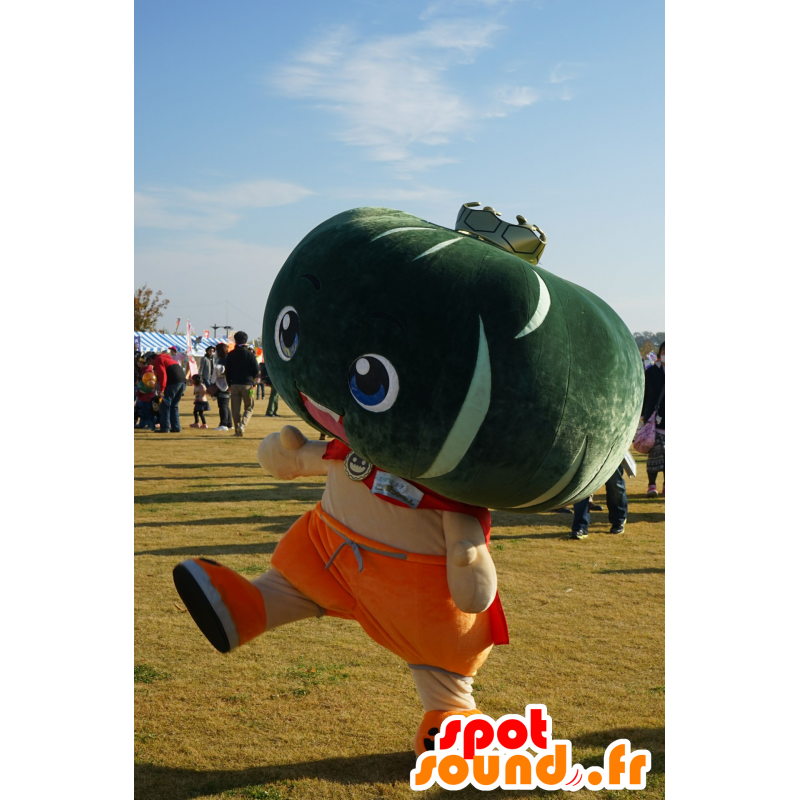 Mascotte anguria verde, gigante, melone - MASFR25511 - Yuru-Chara mascotte giapponese