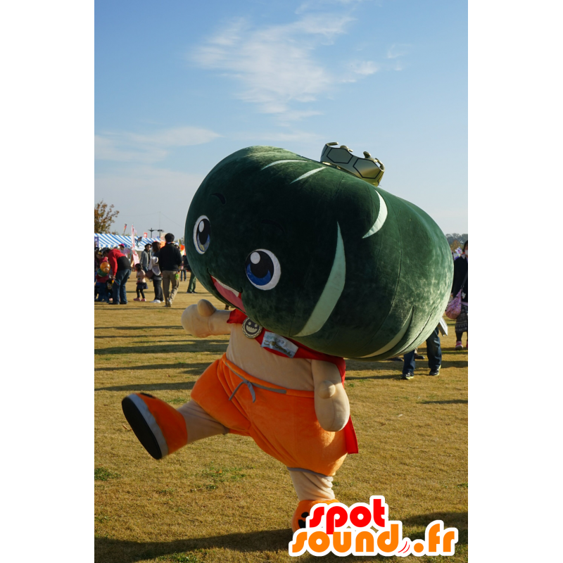 Mascotte de pastèque verte, géante, de melon - MASFR25511 - Mascottes Yuru-Chara Japonaises