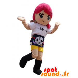 Mascotte de Seri-chan, fille aux cheveux rouges, très coquette - MASFR25515 - Mascottes Yuru-Chara Japonaises