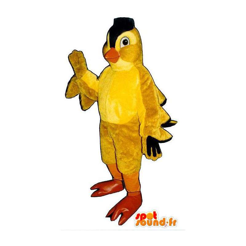 Mascotte de canari jaune. Costume d'oiseau jaune - MASFR006792 - Mascotte d'oiseaux