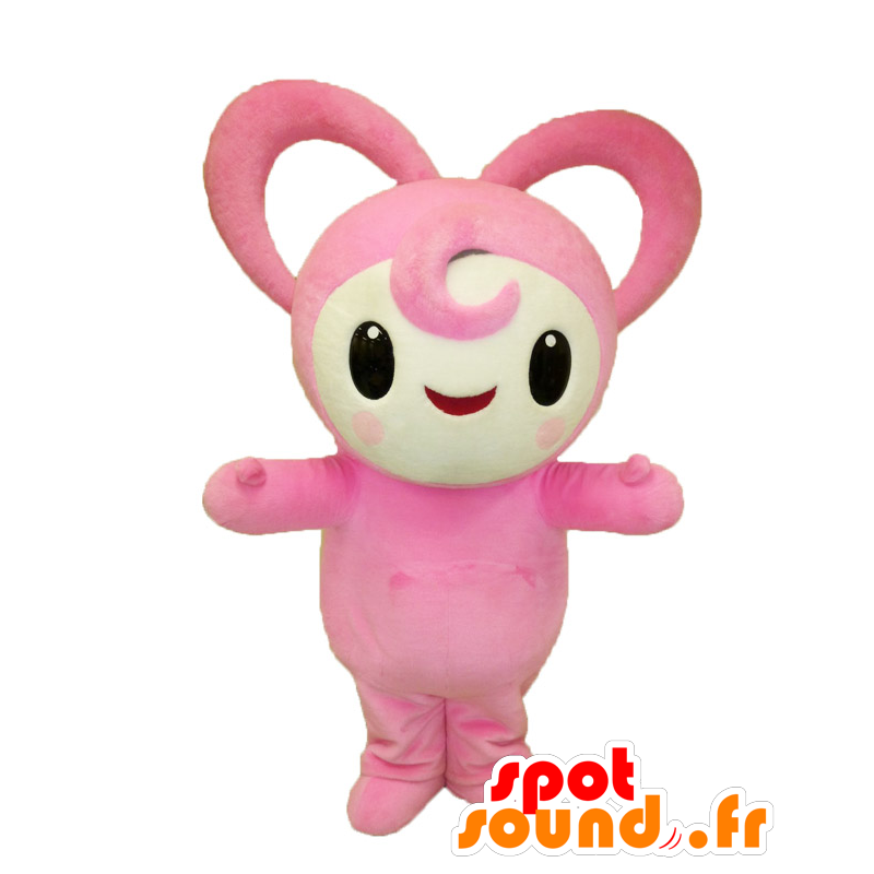 Pink girl mascot, cat, with big ears - MASFR25517 - Yuru-Chara Japanese mascots