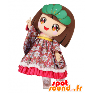 Mascot Matsuhime Mappy, pen jente, med en flott kjole - MASFR25519 - Yuru-Chara japanske Mascots