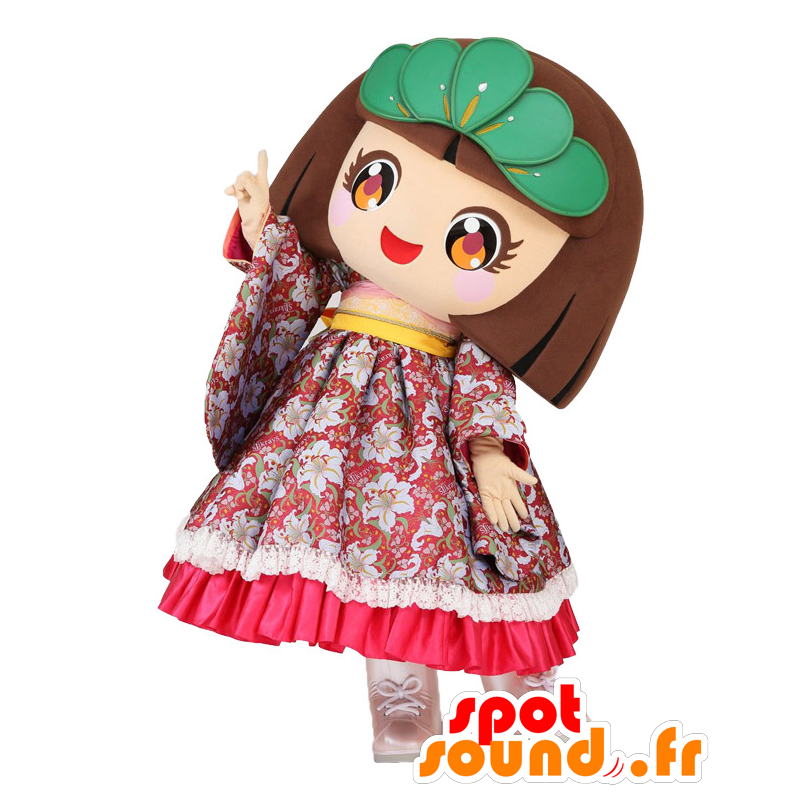 Mascot Matsuhime Mappy, muchacha bonita, con un gran vestido - MASFR25519 - Yuru-Chara mascotas japonesas