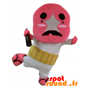 Mascot Asagaossan, wit geklede man, met flip flops - MASFR25520 - Yuru-Chara Japanse Mascottes