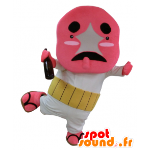 Mascotte d'Asagaossan, bonhomme habillé en blanc, avec des tongs - MASFR25520 - Mascottes Yuru-Chara Japonaises