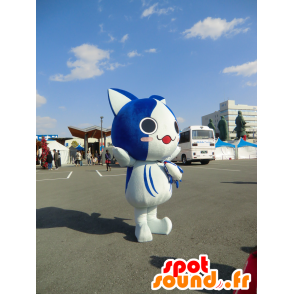Maskotka Bonito Nyanko, niebieski i biały kot z rybą - MASFR25529 - Yuru-Chara japońskie Maskotki
