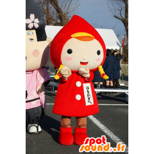 Mascotte de fillette blonde, du petit Chaperon rouge - MASFR25532 - Mascottes Yuru-Chara Japonaises