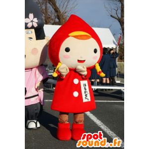 Maskotblond tjej, Little Red Riding Hood - Spotsound maskot