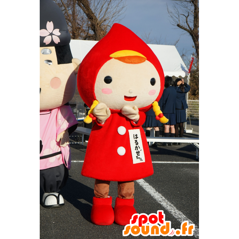 Mascot blond jente, Little Red Riding Hood - MASFR25532 - Yuru-Chara japanske Mascots