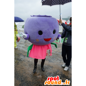 Flower mascot, purple, pink and green, very cute - MASFR25534 - Yuru-Chara Japanese mascots