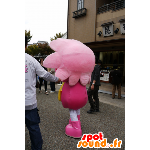 Mascotte de fleur rose et jaune, géante et souriante - MASFR25536 - Mascottes Yuru-Chara Japonaises