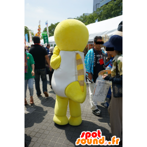 Amarelo e branco boneco mascote, muito engraçado e original - MASFR25539 - Yuru-Chara Mascotes japoneses