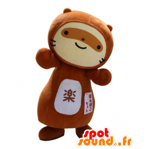 Braune und weiße Teddybären Maskottchen - MASFR25540 - Yuru-Chara japanischen Maskottchen