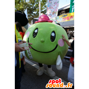 Mascotte d'Umeppi, de melon, de pastèque verte toute ronde - MASFR25542 - Mascottes Yuru-Chara Japonaises