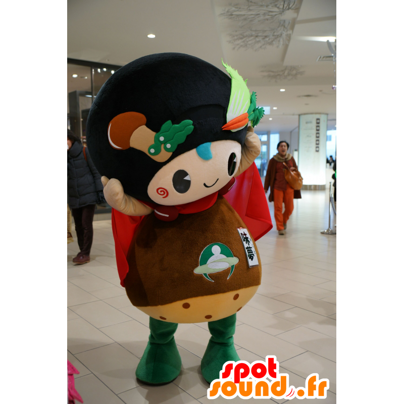 Kyotanba maskot, champignon, snemand med grøntsager - Japanske Yuru-Chara-maskotter - MASFR25543 - SpotSound.fr