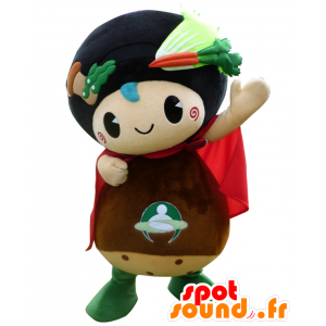 Mascot Kyotanba, sopp, Snowman med grønnsaker - MASFR25543 - Yuru-Chara japanske Mascots