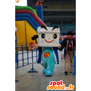 Mascot boks, snømann med en firkantet hode - MASFR25547 - Yuru-Chara japanske Mascots