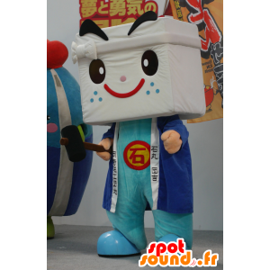 Mascotte Box, Schneemann mit einem quadratischen Kopf - MASFR25547 - Yuru-Chara japanischen Maskottchen