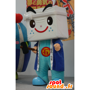Cuadro de Mascotte, muñeco de nieve con una cabeza cuadrada - MASFR25547 - Yuru-Chara mascotas japonesas