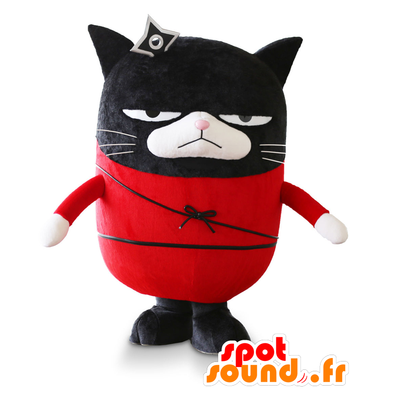 Mascot Ninja Neko Bara-nyan, gato ninja de negro, muy divertido - MASFR25548 - Yuru-Chara mascotas japonesas