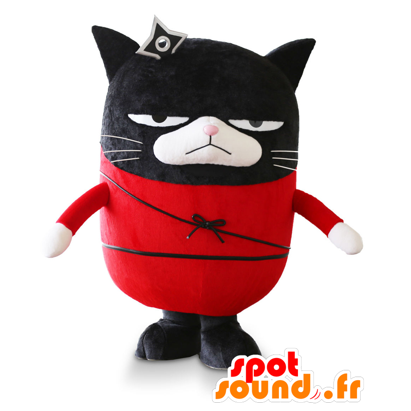 Mascotte de Neko Ninja Bara-nyan, chat ninja noir, très drôle - MASFR25548 - Mascottes Yuru-Chara Japonaises