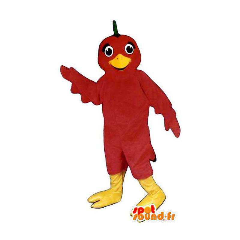 Gigante rossa uccello mascotte. Costume uccello - MASFR006797 - Mascotte degli uccelli