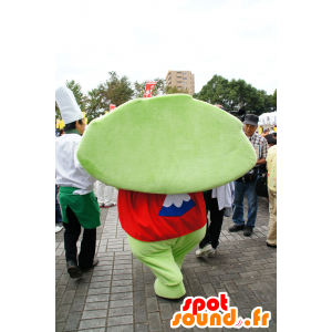 πράσινο άνθρωπος μασκότ με ένα μεγάλο κεφάλι - MASFR25551 - Yuru-Χαρά ιαπωνική Μασκότ