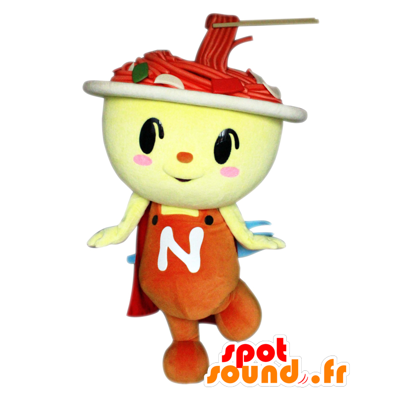 YakiSupaman mascot, bowl with noodles - MASFR25553 - Yuru-Chara Japanese mascots