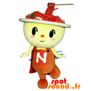 YakiSupaman maskot, skål med kinesiske nudler - Spotsound