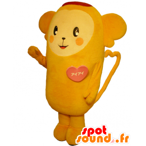 Aiai-kun Maskottchen, Teddy, orange Affe, heiter - MASFR25555 - Yuru-Chara japanischen Maskottchen