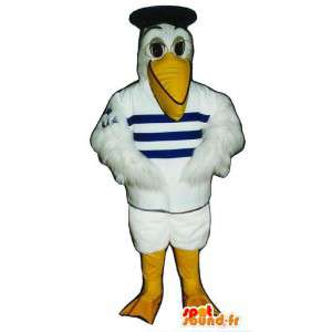 Mascotte de goéland en marin. Costume de pélican - MASFR006798 - Mascottes de l'océan