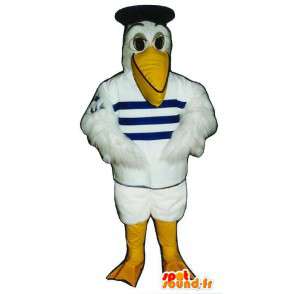 Mascotte de goéland en marin. Costume de pélican - MASFR006798 - Mascottes de l'océan