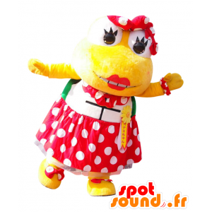 Sunami-chan mascot, turtle, dragon with a polka dot dress - MASFR25561 - Yuru-Chara Japanese mascots