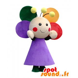 Fululu mascot, pretty flower, colorful and smiling - MASFR25562 - Yuru-Chara Japanese mascots