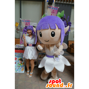 フジッコのマスコット、エルフ、紫髪の少女-MASFR25563-日本のゆるキャラのマスコット
