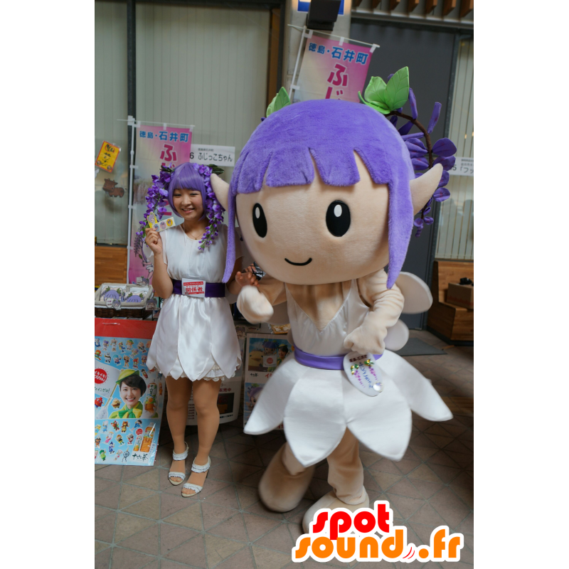Mascot Fujicco, elf, meisje met paars haar - MASFR25563 - Yuru-Chara Japanse Mascottes