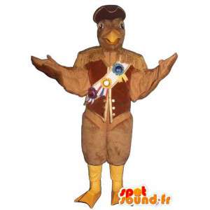 Mascotte d'aigle marron décoré de prix - MASFR006799 - Mascotte d'oiseaux