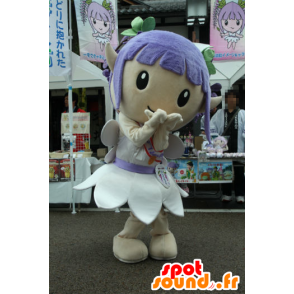 Fujicco maskot, älva, flicka med lila hår - Spotsound maskot