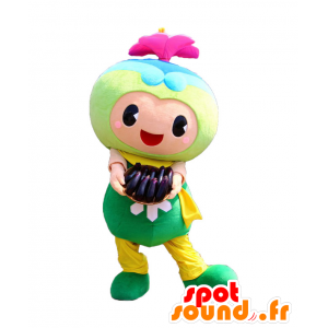 Toppy mascot, colorful guy with a flower on her head - MASFR25565 - Yuru-Chara Japanese mascots