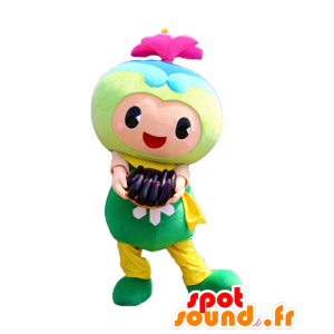 Mascot Toppy boneco colorido, uma flor com a cabeça - MASFR25565 - Yuru-Chara Mascotes japoneses