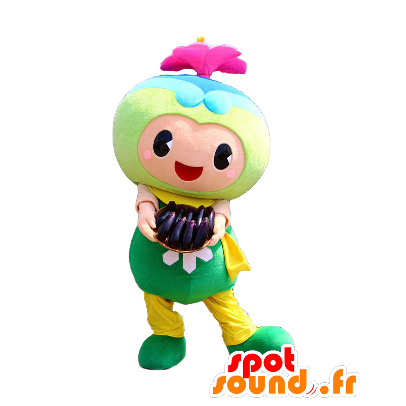 Toppy mascot, colorful guy with a flower on her head - MASFR25565 - Yuru-Chara Japanese mascots