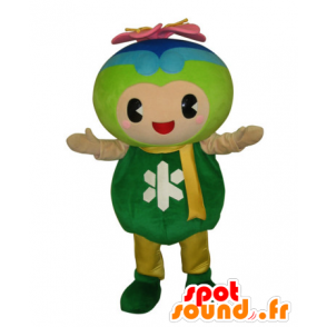 Mascot Toppy farget snømann, en blomst med hodet - MASFR25565 - Yuru-Chara japanske Mascots