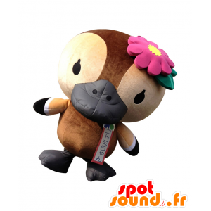 Kotomi-chan mascot, brown and beige bird, platypus - MASFR25567 - Yuru-Chara Japanese mascots