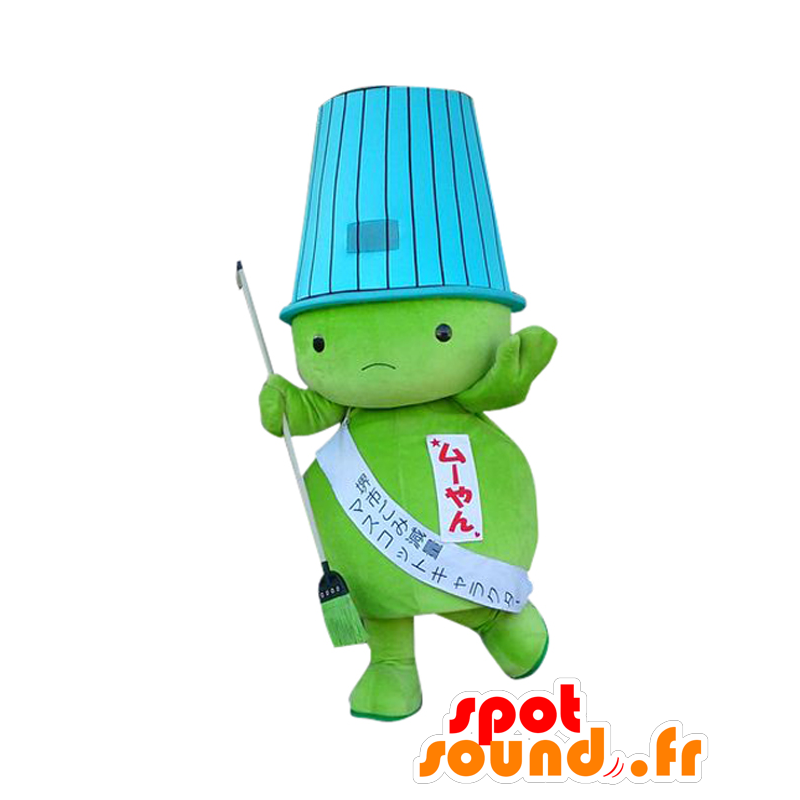 Muuyan mascot, green snowman, lamp with a lampshade - MASFR25570 - Yuru-Chara Japanese mascots