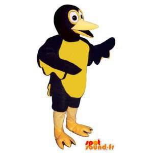 Mascot av svart og gul fugl. Bird Costume - MASFR006800 - Mascot fugler