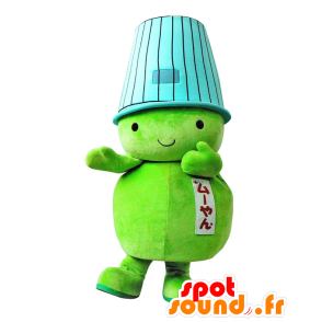 Mascot Muuyan, grønn snømann, lampe med en lampeskjerm - MASFR25570 - Yuru-Chara japanske Mascots