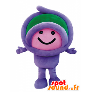 Μασκότ Appy, μοβ και πράσινο άνθρωπος, χαμογελαστά - MASFR25575 - Yuru-Χαρά ιαπωνική Μασκότ
