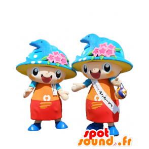 Mascots and Misakycho Misakky, vacationers with dolphins - MASFR25577 - Yuru-Chara Japanese mascots